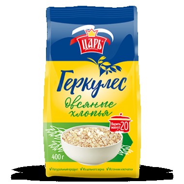 Хлопья "Геркулес" овсяные «Царь» 400 гр. Хлопья "Геркулес" овсяные «Царь» 400 гр.