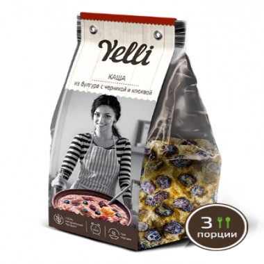 Каша из булгура с черникой и клюквой «Yelli» 120 гр. Каша из булгура с черникой и клюквой «Yelli» 120 гр.