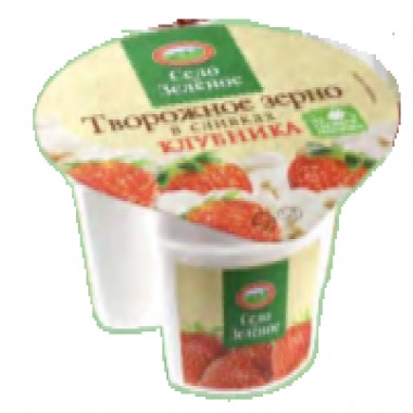 Зерно творожное в сливках с клубникой 5% «Село Зеленое» 130 гр. Зерно творожное в сливках с клубникой 5% «Село Зеленое» 130 гр.