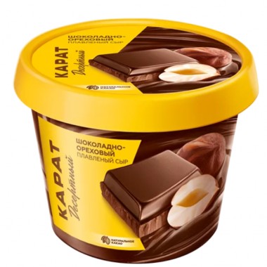 Сыр плавленый «Шоколадно-ореховый» «Карат» 230 гр.