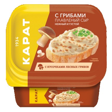Сыр плавленый "С грибами" «Карат» 200 гр. Сыр плавленый "С грибами" «Карат» 200 гр.