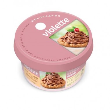 Сыр творожный Violette «Шоколадный» «Карат» 140 гр. Сыр творожный Violette «Шоколадный» «Карат» 140 гр.