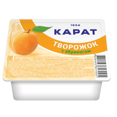 Творожок с абрикосом «Карат» 100 гр.