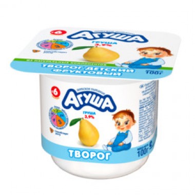 Творог Груша 3,9% "Агуша" 100 гр Творог Груша 3,9% "Агуша" 100 гр