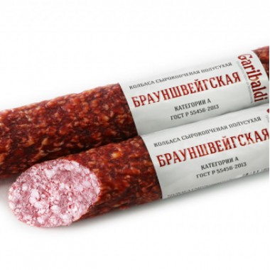 Колбаса Брауншвейгская с/к полусухая "Гарибальди" Колбаса Брауншвейгская с/к полусухая "Гарибальди"