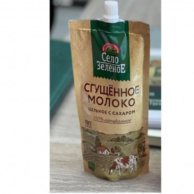 Молоко цельное сгущенное «Село Зеленое» 270 гр Молоко цельное сгущенное «Село Зеленое» 270 гр