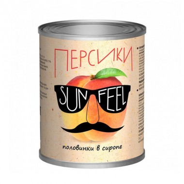 Персики половинки в сиропе "Sun Feel" 850гр Персики половинки в сиропе "Sun Feel" 850гр
