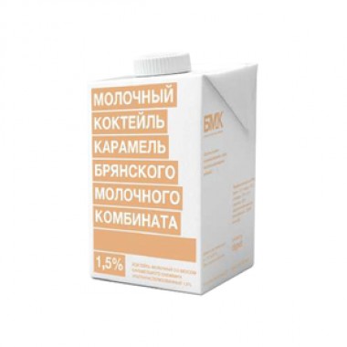 Молочный коктейль"Карамель" 1.5 % "БМК" 500гр Молочный коктейль"Карамель" 1.5 % "БМК" 500гр