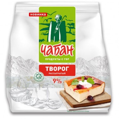Творог 9% "Чабан" 350гр. Творог 9% "Чабан" 350гр.