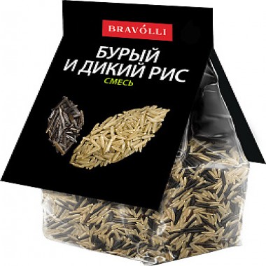 Смесь бурый+дикий «Bravolli» 350 гр. Смесь бурый+дикий «Bravolli» 350 гр.