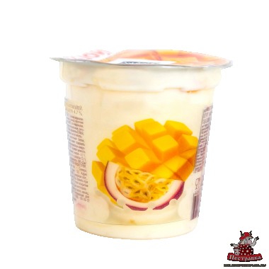 Йогурт ложковый "Манго-маракуйя" стакан "Пестравка" 110г