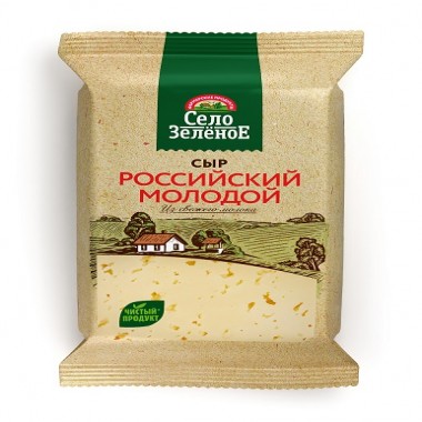 Сыр "Российский молодой" «Село Зеленое» 200гр. Сыр "Российский молодой" «Село Зеленое» 200гр.