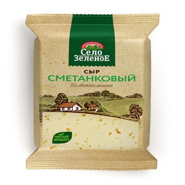 Сыр "Сметанковый" «Село Зеленое» 200гр. Сыр "Сметанковый" «Село Зеленое» 200гр.