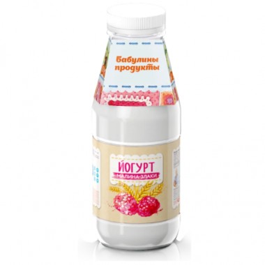 Йогурт малина "Бабулины продукты" 1.5% 400гр