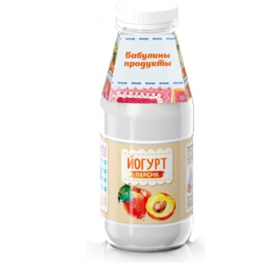 Йогурт персик "Бабулины продукты" 1.5% 400гр
