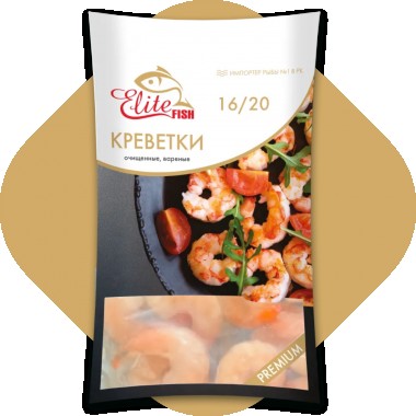 Креветка очищенная премиум 16/20 Элитфиш Креветка очищенная премиум 16/20 Элитфиш