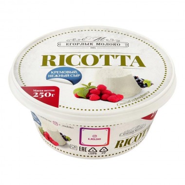 Сыр Ricotta «Егорлык Молоко » мягкий 45% 250г Сыр Ricotta «Егорлык Молоко » мягкий 45% 250г