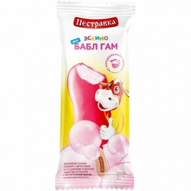 Мороженое эскимо пломбир со вкусом клубники 12% «Пестравка» 63г Мороженое эскимо пломбир со вкусом клубники 12% «Пестравка» 63г
