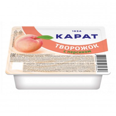 Творожок с персиком «Карат» 230 гр.