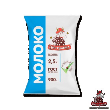 Молоко Пестравка 2,5% фин-пак 900 мл