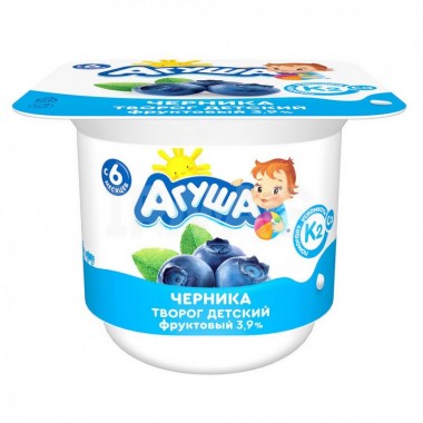 Творог Черника 3,9% "Агуша" 100гр