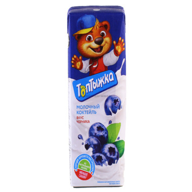"Топтыжка" Молочный коктейль со вкусом черники, 200 г