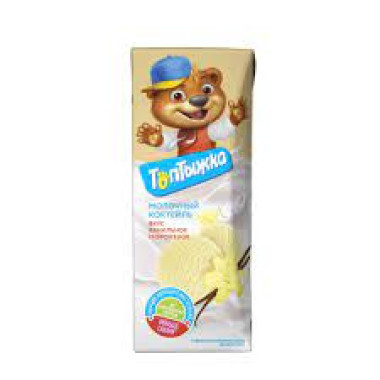 "Топтыжка" Молочный коктейль со вкусом ванили, 200 г