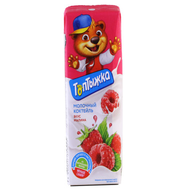 "Топтыжка" Молочный коктейль со вкусом малины, 200 г