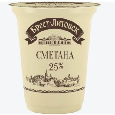 Сметана 25% 300гр "Брест-Литовск"