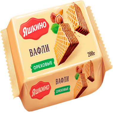 Вафли Ореховые "Яшкино" 200гр