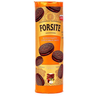 Печенье сахарное Forsite Сэндвич шоколад/орех "Яшкино" 220гр
