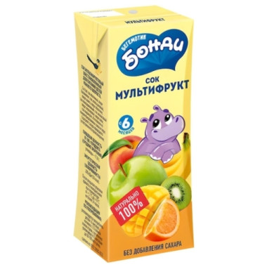 Сок мультифрукт "Бонди" 200мл
