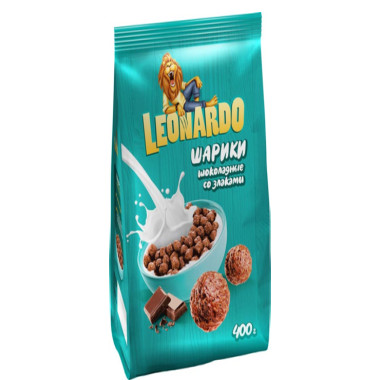 Завтрак готовый шоколадные шарики Lejnardo 400гр