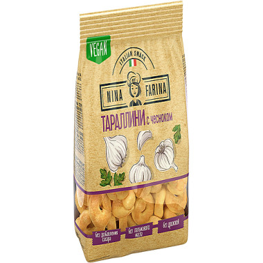 Тараллини с чесноком Nina Farina 180гр