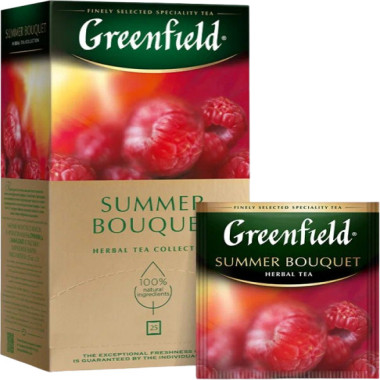 Чай "Саммер Букет (малина)" 50гр "Гринфилд"