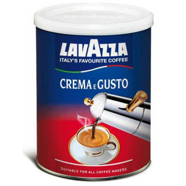 Кофе "Crema e Gusto" (молотый) бан. 250гр "Lavazza"