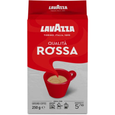 Кофе "Rosso Qualita" (молотый) бан. 250гр "Lavazza"