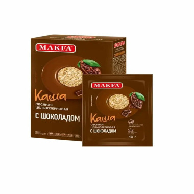 Каша овсяная "С шоколадом" 200гр "Makfa"