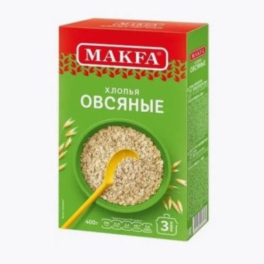 Хлопья "Овсяные" 400гр "Makfa"
