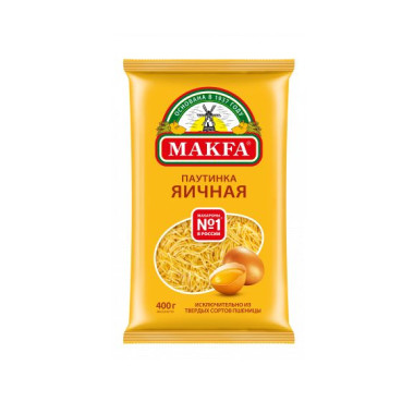 Макароны "Паутинка яичная" 400гр "Makfa"