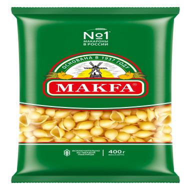 Макароны "Ракушки гладкие" 400гр "Makfa"