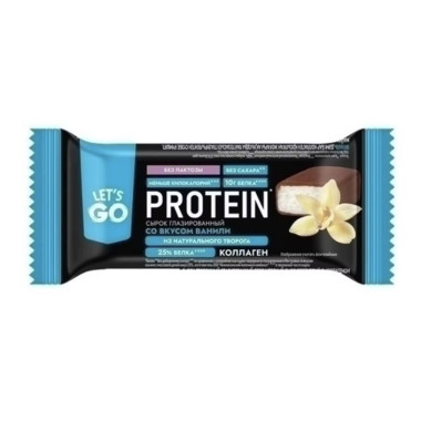 Сырок тв. глазированный Ваниль безлактозный 40 г Let's Go