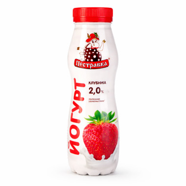 Йогурт Пестравка Клубника 270 мл.