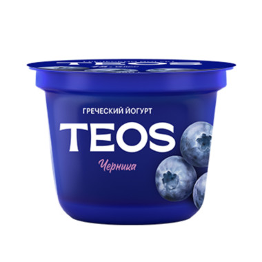 Йогурт Греческий TEOS  2% 250гр Черника
