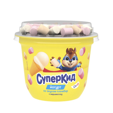 Йогурт Суперкид Пломбир с маршмеллоу 103гр