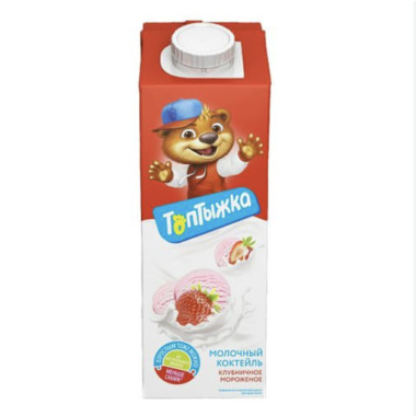 ТОПТЫЖКА Милкшейк Клубничное мороженое 950 гр