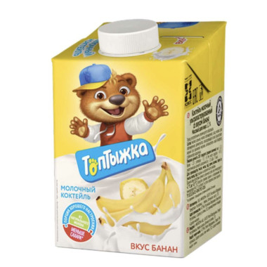 Топтыжка Молочный коктейль со вкусом банана 500 г