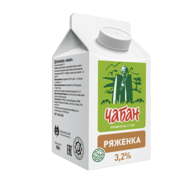 Ряженка 3,2% "Чабан" 450гр