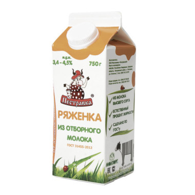 Ряженка из Отборного молока «Пестравка» 750 гр.