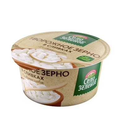 Зерно творожное в сливках 5% «Село Зеленое» 130 гр.